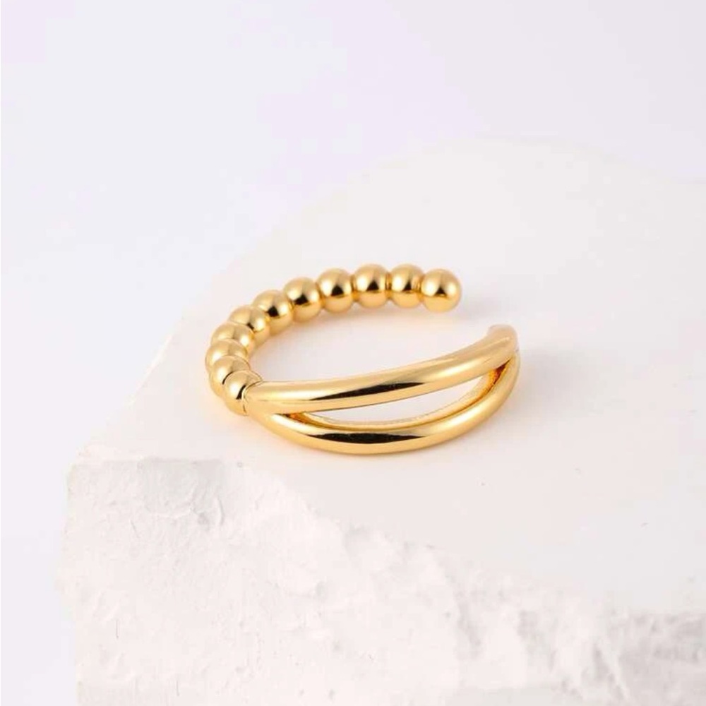 Minimalist Dot & Split Band Ring
